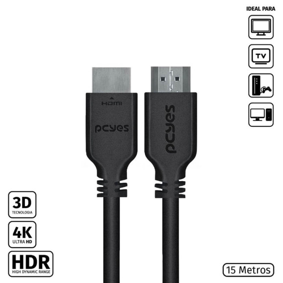 CABO HDMI 2.0 15,0 MTS PCYES - PHM20-15 