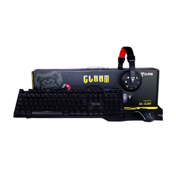 Kit gamer teclado, mouse, headset, mousepad Clanm Jungle CL-CJ01