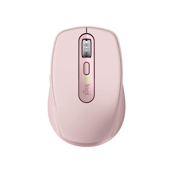 Visão Superior Mouse Logitech Mx Anywhere 3 Rosa Sem Fio Bluetooth Bateria 910-005994