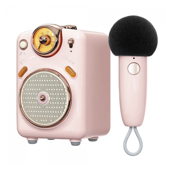 Caixa de Som Divoom Fairy OK com Microfone 10w Bluetooth Rosa