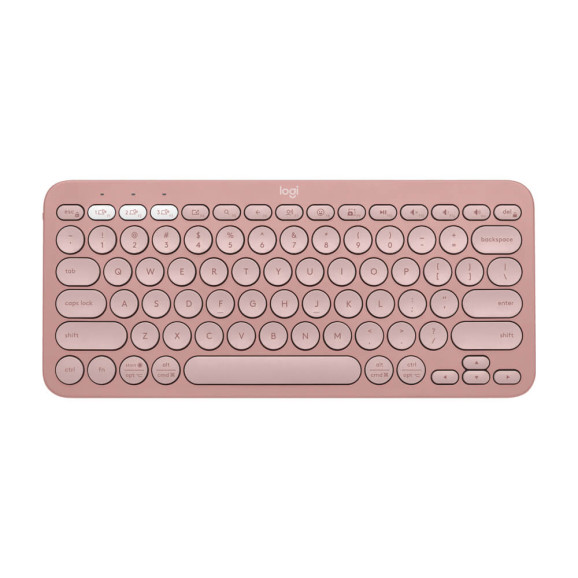 TECLADO SEM FIO BT LOGITECH PEBBLE KEYS 2 K380S ROSA