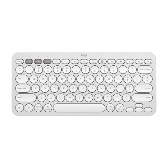 TECLADO SEM FIO BT LOGITECH PEBBLE KEYS 2 K380S BRANCO