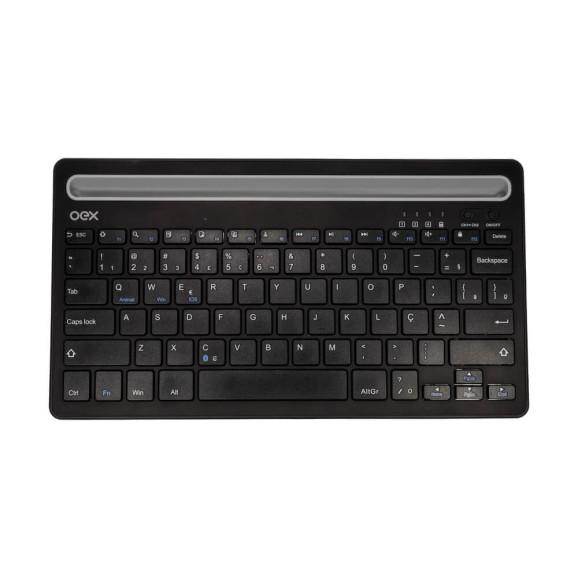 Teclado Bluetooth OEX Cass Plus TC502 preto