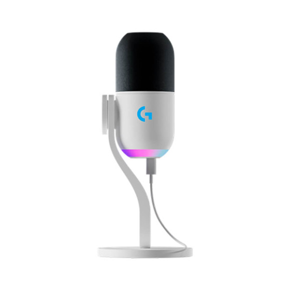 Microfone de mesa Logitech Yeti GX branco