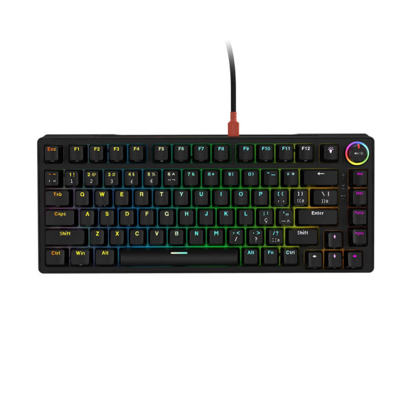 Teclado gamer mecânico Pcyes Rasec - Gasket Mount Gateron azul