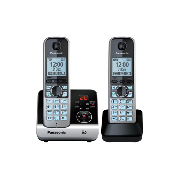 TELEFONE PANASONIC S/FIO KX-TG6722 + RAMAL PRETO