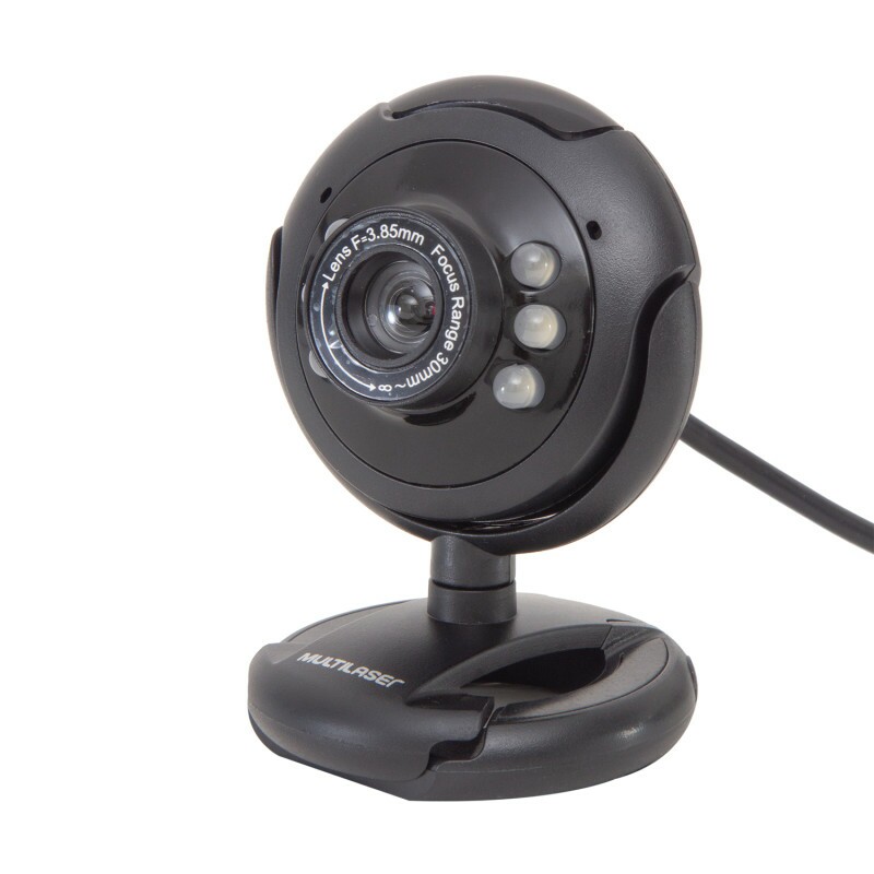 cam Multilaser WC045 com microfone e LED noturno Syma