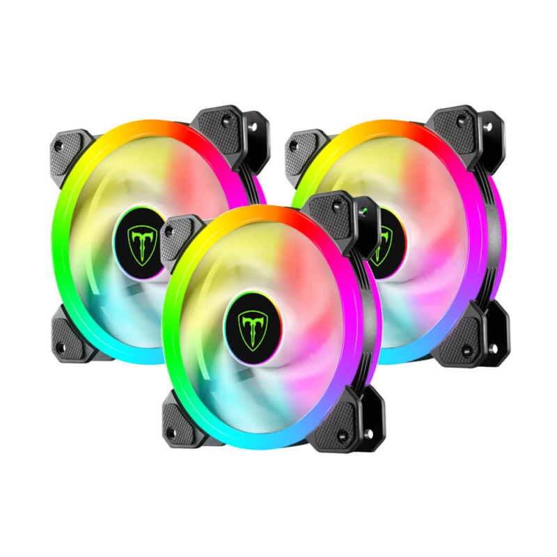 Kit Cooler Fan Rgb 3 Unidades TDagger TTgf513
