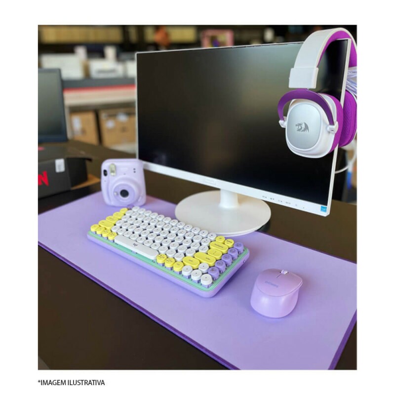 Mouse Pad Desk Mat Logitech Extra Grande Lilás Syma