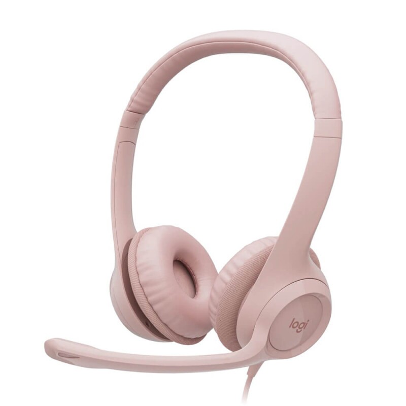 Headset Logitech H390 Rosa USB com Microfone 981001280