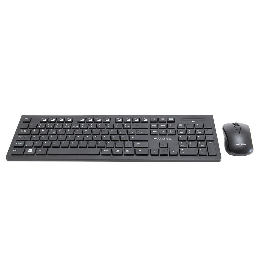 Combo Teclado e Mouse Sem Fio Multimídia USB Preto Multi - TC212