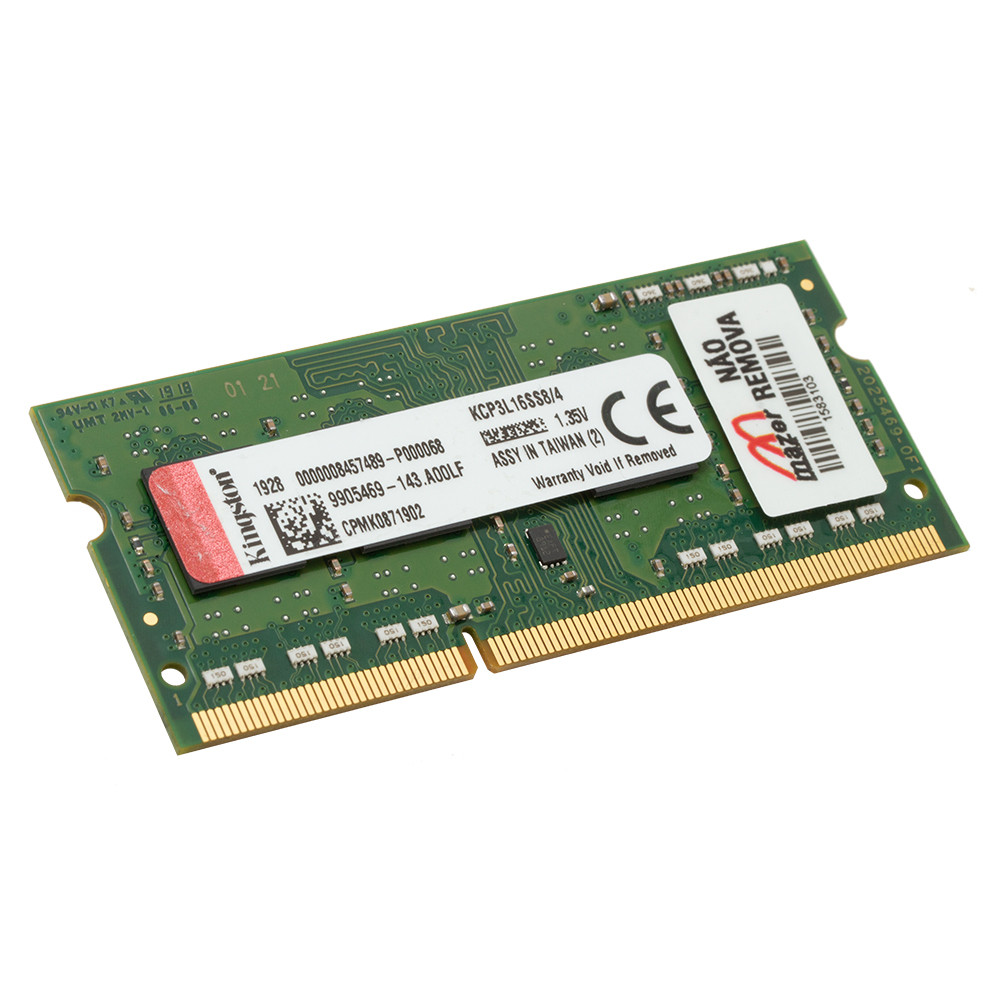 memoria 4gb ddr3 1600mhz kcp3l16ss8 4 notebook kingston