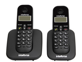 Telefone sem fio Intelbras TS3112 + Ramal preto