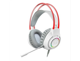 Fone de ouvido Headset Redragon gamer Scream H231 RGB branco