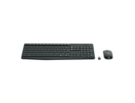 Kit de teclado e mouse sem fio Logitech MK235 cinza e preto 