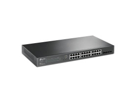 Visão diagonal Switch Tp-Link 24 Portas Gigabit 10/100/1000 TL-SG2428P PoE+