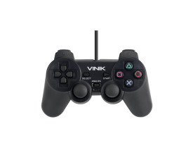Controle com fio USB para PC Vinik modelo Play 2 preto