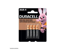 PILHA ALCALINA DURACELL AAA BLISTER C/ 4 UNIDADES