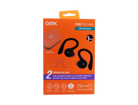 Fone de ouvido bluetooth OEX Flex TWS21 preto sem fio