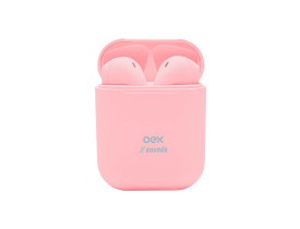 Fone de Ouvido OEX Candy TWS11 Bluetooth Rosa Claro Sem Fio