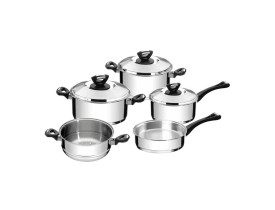 Jogo de Panela Tramontina Solar Baquelite 5 Peças Aço Inox 657200