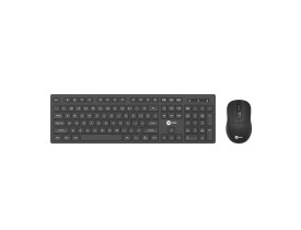 KIT TECLADO E MOUSE S/FIO LECOO KW201 PRETO