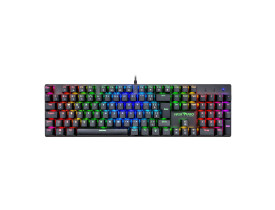 Visão Superior Teclado Mecânico Gamer Mamba Viper Pro Switch Azul RGB com RGB