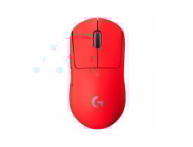 Visão de cima Mouse Gamer Pro X Superlight Logitech G Sem Fio Vermelho 910-006783