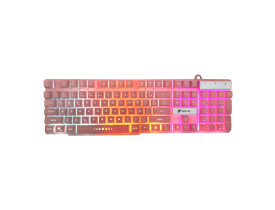 Visão Superior com iluminação TECLADO GAMER OEX FORCE-X TC201 ROSA -51.1702 