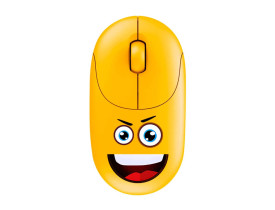 MOUSE SEM FIO BRIGHT EMOJI KIDS YELLOW KMS003