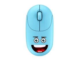 Mouse sem fio Bright Emoji Kids azul KMS002