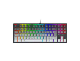 Teclado Mecânico Gamer Redragon Daksa preto e cinza RGB