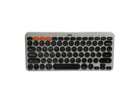 Teclado Bluetooth OEX Retrô Plus TC510 cinza