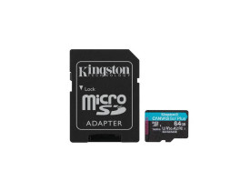 CARTÃO DE MEMÓRIA  64GB KINGSTON GO PLUS CLASSE 10 C/ ADAPTADOR 