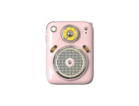 Caixa de som Divoom 5.0 Bluetooth 4,5W Beetles-FM rosa pink