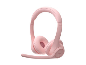Headset gamer Logitech Zone 300 rosa - 981-001411