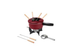 Conjunto para fondue Brinox 10 peças Borgonha vinho