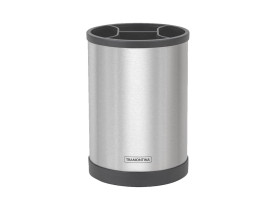 Porta-utensílios giratório Tramontina em aço inox