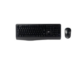 Kit teclado e mouse sem fio Lecoo KW211 preto
