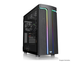GABINETE THERMALTAKE GAMER H590 TG ARGB BLACK/SPCC/TG LS- CA-1X4