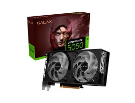 Placa de Vídeo GALAX GeForce RTX 5050 Black 1-Click OC GDDR6 - 55