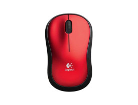 Mouse Logitech sem fio M185 vermelho