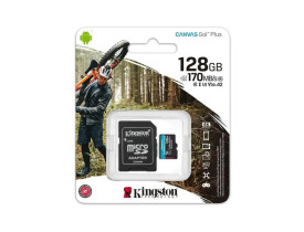 CARTÃO DE MEMÓRIA 128GB KINGSTON GO PLUS CLASS MICRO+ADAP