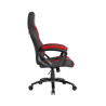 Visão lateral da cadeira gamer preta e vermelha DT3 Sports GTX