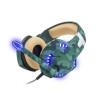 Vista Lateral do Headset gamer Dazz Special Forces Jungle luz acesa