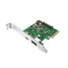 PLACA PCI-EXPRESS 2.0 X4 USB 3.1 (10GBPS) C/ CONECTORES TIPO USB