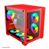 GABINETE MID-TOWER PCYES FORCEFIELD RED MAGMA-GFFRMP