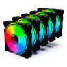 KIT COOLER FAN RGB 5 UNIDADES ONE POWER RADIANT X5 - FN-702