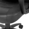 Imagen focada no assento da cadeira gamer preta DT3sports GTS 