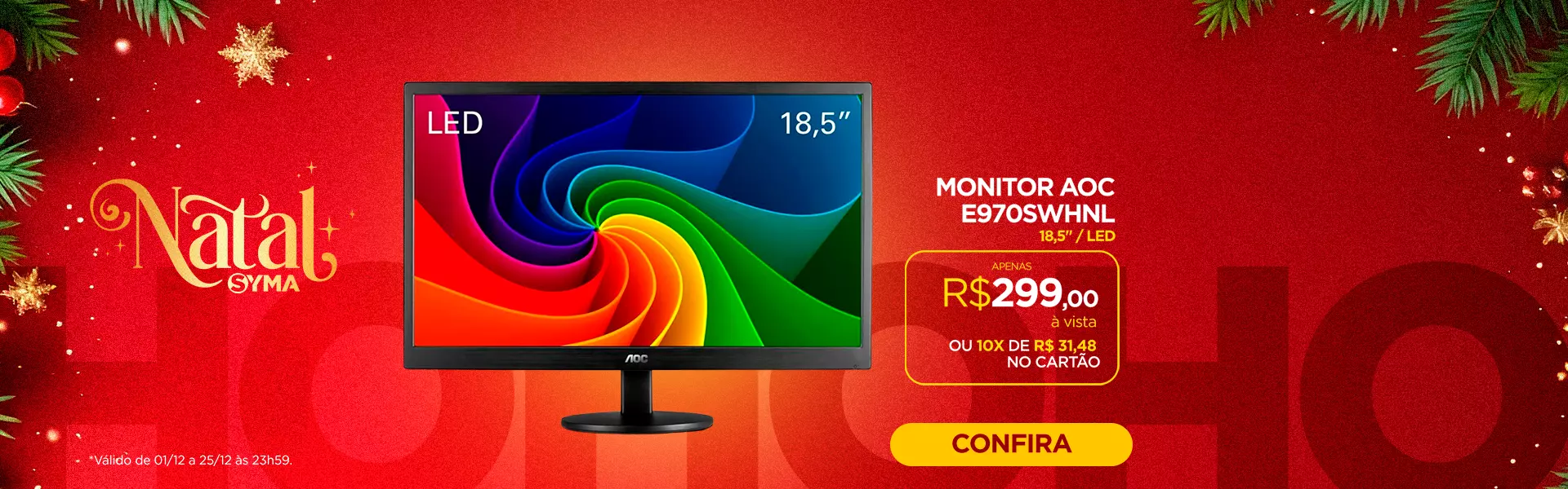 Monitor AOC 18,5 Natal 2025 Desktop